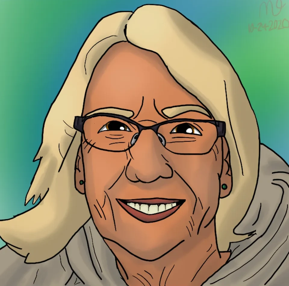 Portrait drawing of Mary Allen